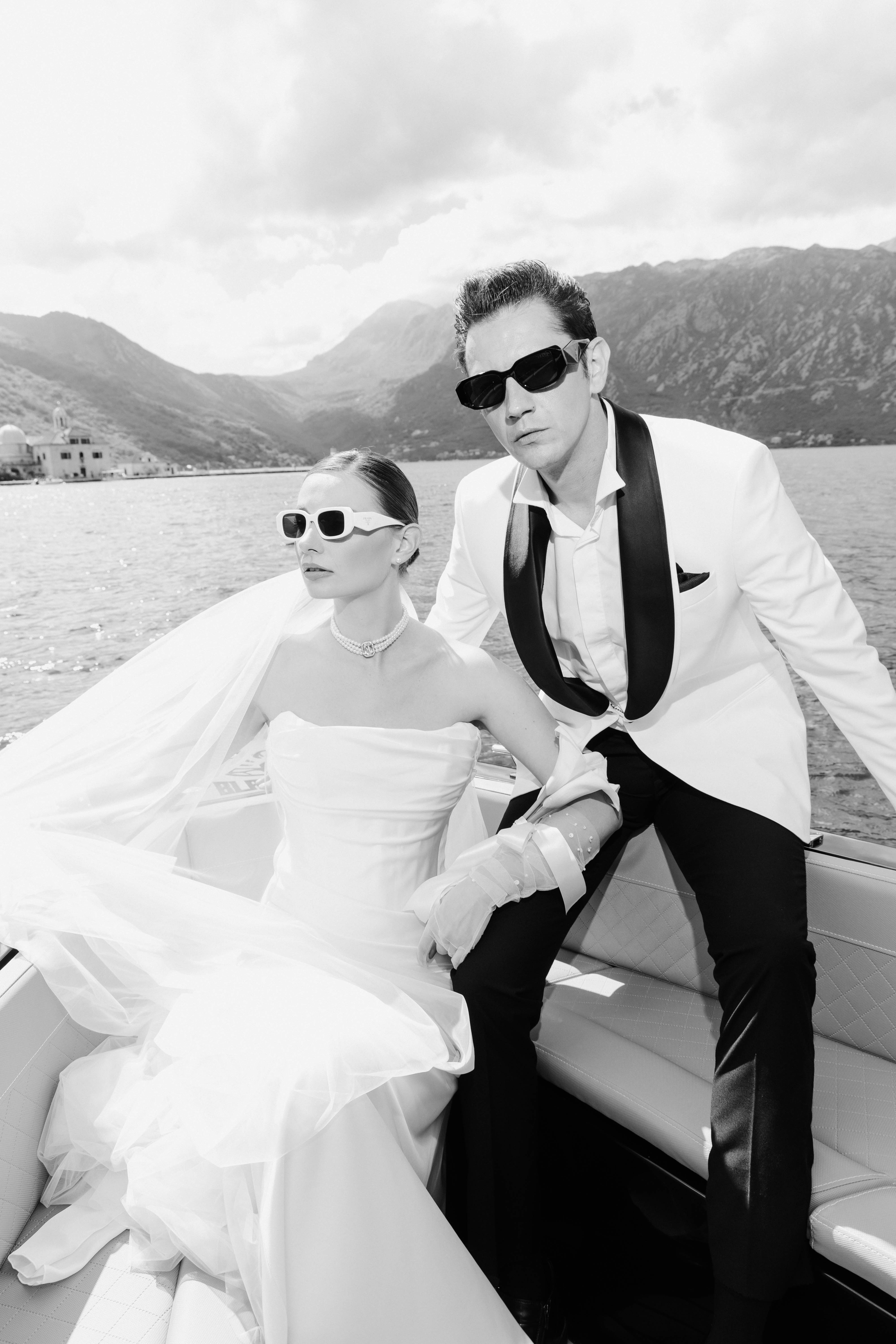 Couple on a yacht — Antesevic wedding